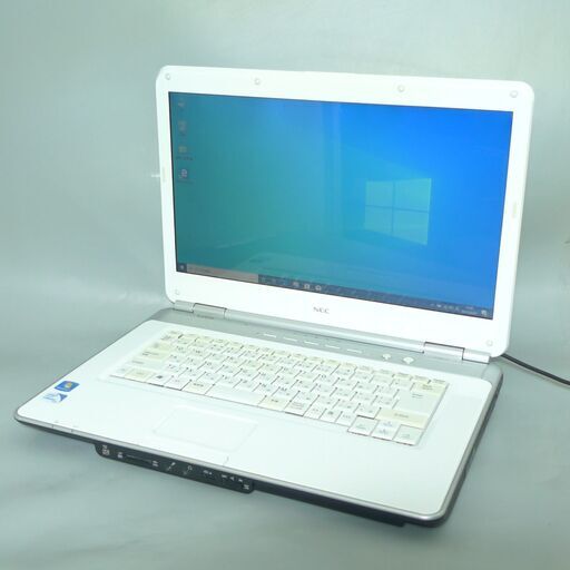 送料無料 ホワイト色 ノートパソコン 中古 Windows10 15.6型 NEC PC-LL350VG1KS Celeron 4GB 500G DVDRW 無線LAN LibreOffice 即使用可能