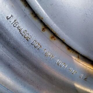 ジムニー 16インチ 鉄ホイール【希少】トピー TOPY 16インチ 社外 スチール ホイール 鉄チン 4本 PCD139.7 Jeep ジープ【富山 手渡しもOK】年代物 現状渡し