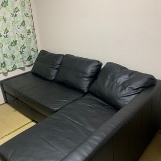 レザーソファ　黒