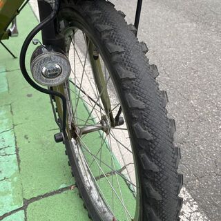 あさひ アプレミディ 自転車 ミニサイクル オリーブ グリーン 中古 U037