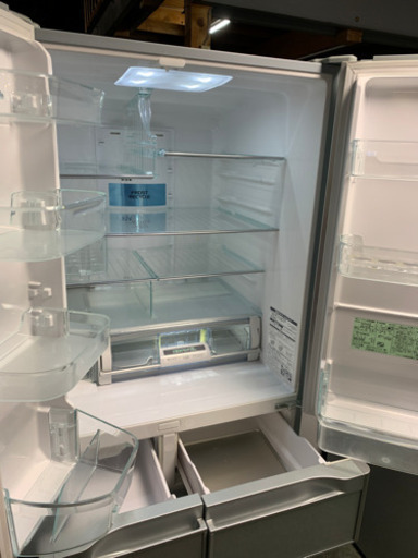 取付無料！日立真空チルドルーム搭載！おしゃれインテリア大型6ドア冷蔵庫！洗濯機 取付無料！日立真空チルドルーム搭載！おしゃれインテリア大型6ドア