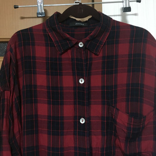 【JEANASIS】赤チェックシャツ
