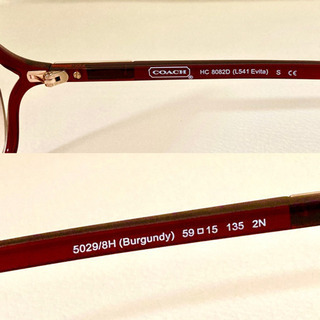 【  売切・極美品  】コーチ COACH サングラス バーガンディワインレッド系 売切・極美品 】コーチ COACH サングラス バーガンディワインレッド系
