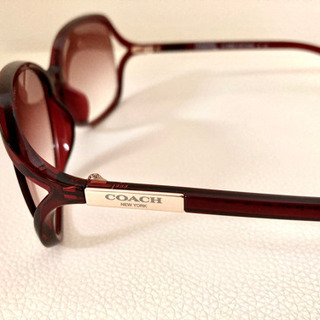 売切・極美品 】コーチ COACH サングラス バーガンディワインレッド系