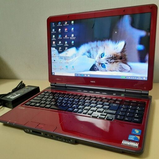 【取引中です】☆SSD＋HDDのデュアルPC☆　NEC　LaVie　15.6インチ　レッド　Wi-Fi　ブルーレイ　Windows10　⑧