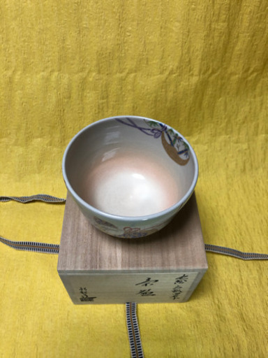 加藤永起作　茶碗　色絵　六瓢四君子 加藤永起作 茶碗 色絵 六瓢四君子