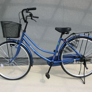 新品の自転車　色；ブルー