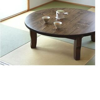【ネット決済】木製　パイン無垢材　ラウンドテーブル