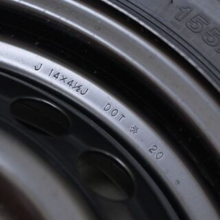 2021年 新車外し 155/65R14 タント 純正 ホイールカバー付 