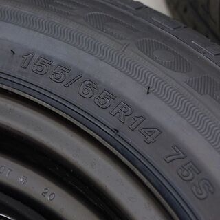 2021年 新車外し 155/65R14 タント 純正 ホイールカバー付 