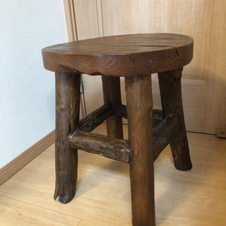 木製スツール 丸椅子　無垢材