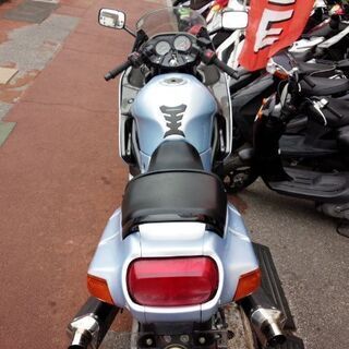 NO.3796　ＺＺＲ４００　Ｎ型　デルケヴィック２本出しカーボンマフラー付き　シルバーメタリック　☆彡 NO.3796 ZZR400 N型 デルケヴィック2本出しカーボンマフラー