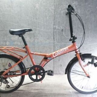 折り畳み自転車中古 coleman 外装6段変速 リアキャリア付き タイヤ20インチ