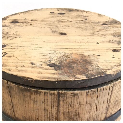 アンティーク　木製　樽　インテリア　物入れ　レトロ　趣味　時代物　ヴィンテージ　コレクション