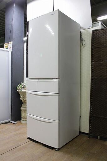 パナソニック　5ドア冷凍冷蔵庫　自動製氷　NR-E430V-W　クラフトホワイト 2015年製 Panasonic 冷蔵庫 店頭引取大歓迎♪ R3366)