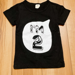 2歳Tシャツ　2のデザインTシャツ　サイズ90