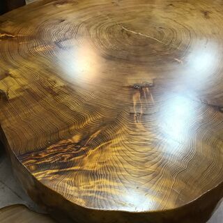 【愛品館八千代店】屋久杉　テーブル　イス　5点セット【愛八GS】