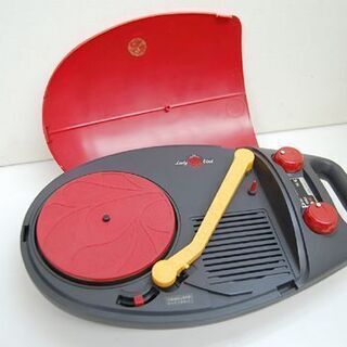 ジャンク COLUMBIA レコードプレイヤー SE-8 てんとう虫 赤系 元箱付き 