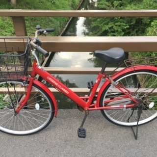 (chariyoshy 出品)26インチ自転車　赤