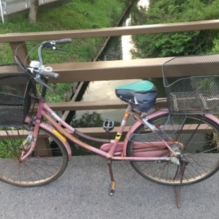 値下げ(chariyoshy 出品)26インチ自転車　あずき色