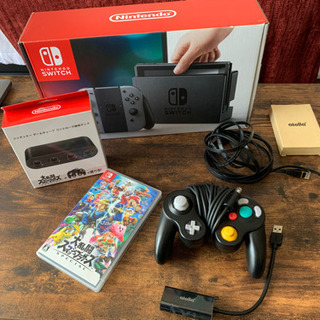 取引中【値下げしました】Nintendo Switch 接続タップ・GCコン・スマブラパッケージ版・有線ケーブル付きセット 取引中【値下げしました】Nintendo Switch 接続タップ・GCコン