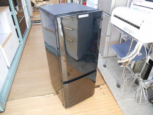 【リサイクルショップ八光　田上店　安心の3か月保証　配達設置ok】三菱 146L 2ドア冷蔵庫（サファイアブラック）MITSUBISHI MR-P15Z-B