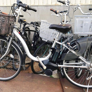 大阪限定　中古ブリヂストン電動アシスト自転車　後ろ子乗せ付き　8.7Ah 353 ブリヂストン ハイディービー 8.9Ah 新基準 26インチ 電動自転車