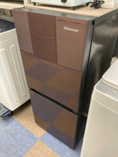 都内送料無料】 高年式 ハイセンス ガラストップ冷凍冷蔵庫 HR-G13A-BR