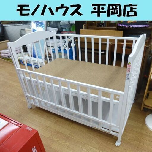 石崎家具 ベビーベッド スリーピー エリーゼ 組立式 スライド扉 4輪 ...