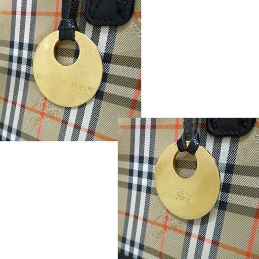 本物 バーバリー ハンドバッグ ミニボストン ノバチェック ベージュ