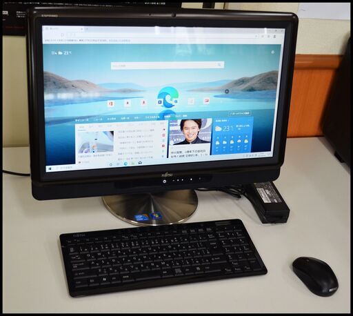 中古 20型 モニタ一体型PC 富士通 FMVF55BDBC FH550/5BD Corei5-M560 2.67/4GB/HDD1TB Windows 10 パソコン
