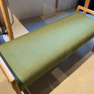 ダイニングテーブルセット 2点セット ナチュラル×グリーン 中古品 