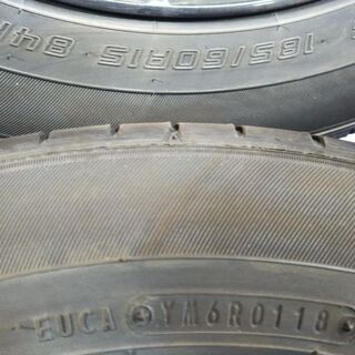 夏15インチ【富山】フィット FIT インサイト アクア ヴィッツ ポルテ カローラ フィールダー スイフト キューブ 185/60R15 中古 4本 ガンメタ色アルミ