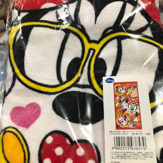 【ネット決済・配送可】【新品未使用】ディズニーミニマウスバスタオル
