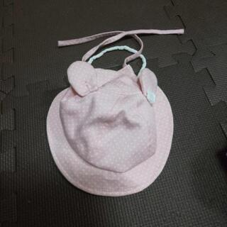 【美品】ベビー 帽子 ピンク 42cm