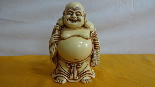 希少!! 練象牙 七福神 布袋尊 陶器 置物 アンティーク 縁起物