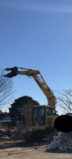ユンボ重機でお助けマン。一流のオペ。