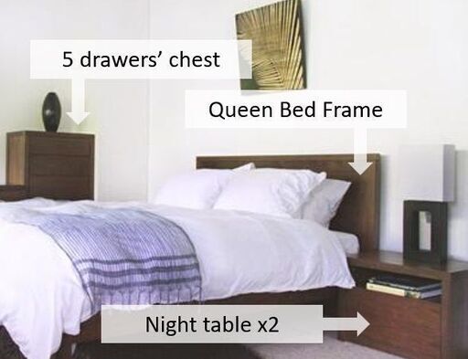寝室の家具セット