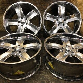 BAZO 社外ホイール 20インチ 4本 9J5HPCD120.65+18 メッキホイール 深リム シボレー フレイザー等 (VHE181) クレジットカード QR決済可能