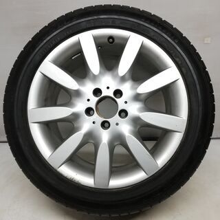 ★タイヤ・ホイールセット★ 255/45R18 ダンロップ SP SPORT 01 MO '06 18X8.5J メルセデスベンツ W221 純正 5H -112 1本 A2214011902　　～横浜市旭区 ズーラシア近く～