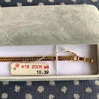新品　K18 6面W 喜平ブレスレット