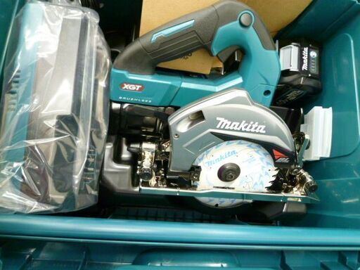 開封 未使用品 マキタ 125㎜ 充電式マルノコ HS005GRDX ブルー 40V 2.5