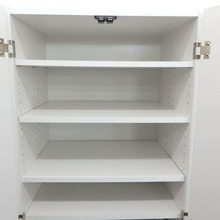 千歳市/恵庭市 スリム食器棚 ホワイト 縦型 ストッカー 家具 千歳市/恵庭市 スリム食器棚 ホワイト 縦型 ストッカー 家具