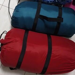 【使用１回のみ・美品】マミー型シュラフ ２個セット ／ ビジョンピークス ／ ダウン含む