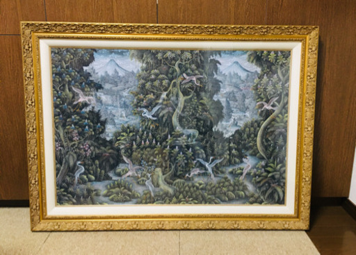 バリ　絵画　油絵　リゾート絵　ビックサイズ