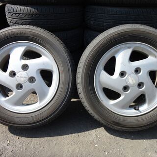 スズキ 純正アルミホイール＋タイヤ4本 8分山 155/65R13