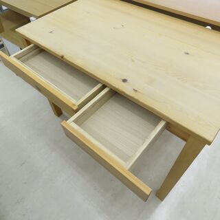 北海道/千歳市 無印良品 良品企画 パイン材デスク テーブル 引き出し 近郊配送/店頭でのお受渡し大歓迎!
