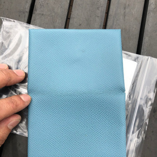 エルメス　ガルヴィ　カードケース　ブルージーン