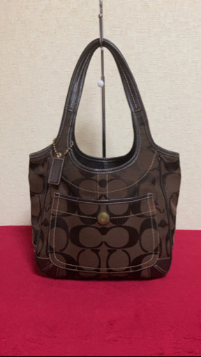 5MKO332  ハンドバッグ 茶色 COACH 大容量