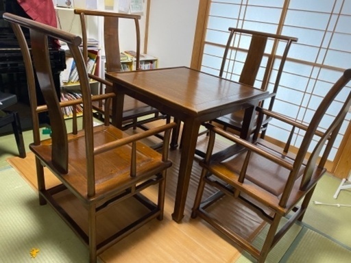 唐木　麻雀卓5点セット